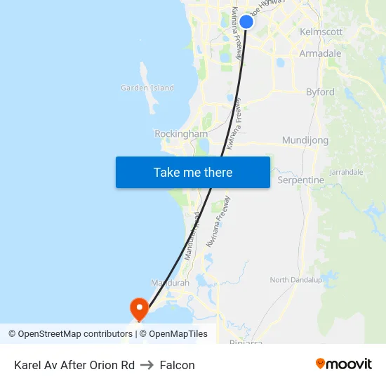 Karel Av After Orion Rd to Falcon map