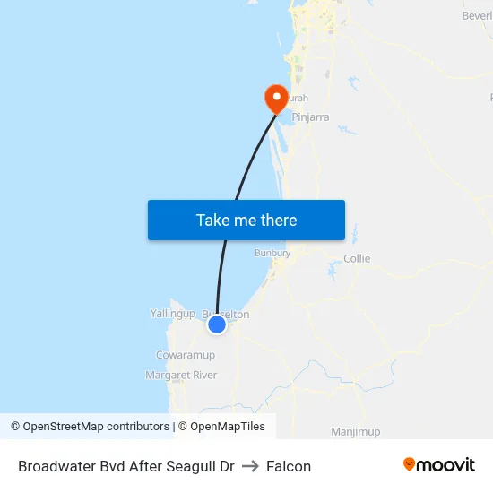 Broadwater Bvd After Seagull Dr to Falcon map