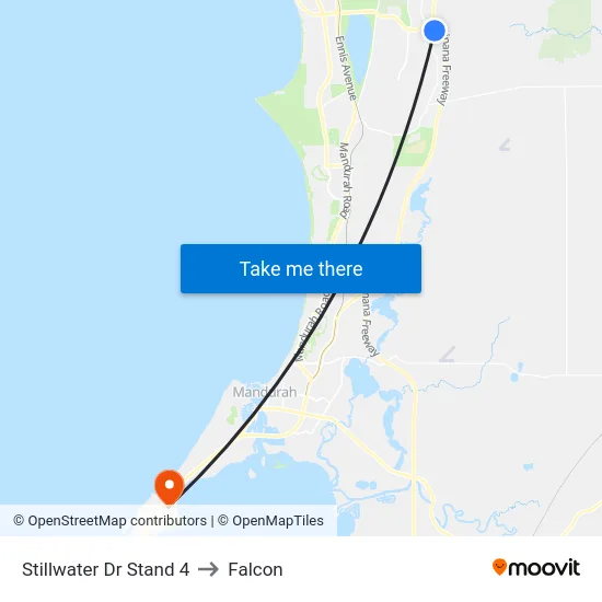 Stillwater Dr Stand 4 to Falcon map