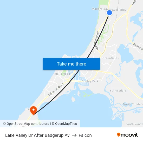 Lake Valley Dr After Badgerup Av to Falcon map