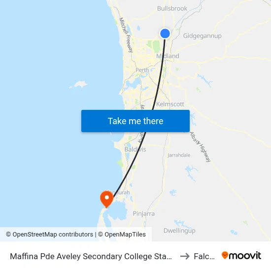 Maffina Pde Aveley Secondary College Stand 3 to Falcon map
