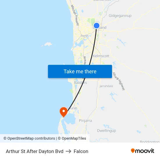 Arthur St After Dayton Bvd to Falcon map