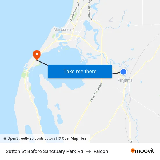 Sutton St Before Sanctuary Park Rd to Falcon map