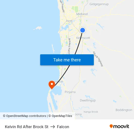 Kelvin Rd After Brock St to Falcon map