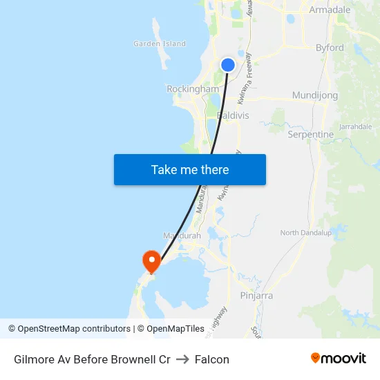 Gilmore Av Before Brownell Cr to Falcon map
