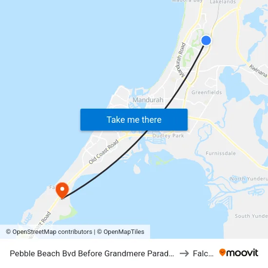 Pebble Beach Bvd Before Grandmere Parade East to Falcon map