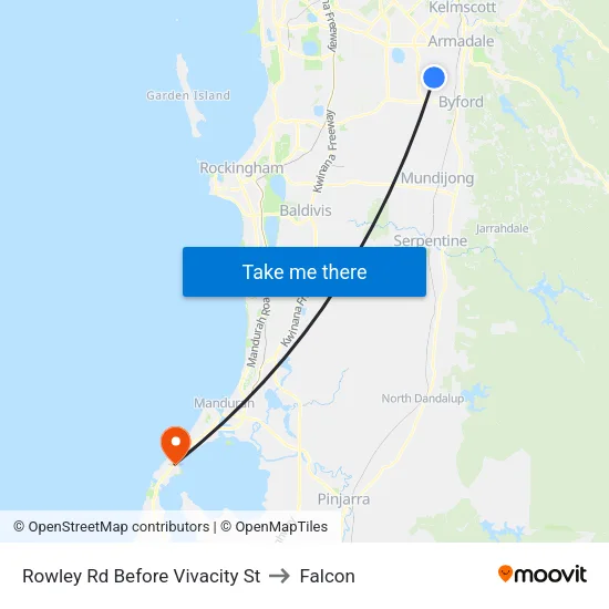 Rowley Rd Before Vivacity St to Falcon map