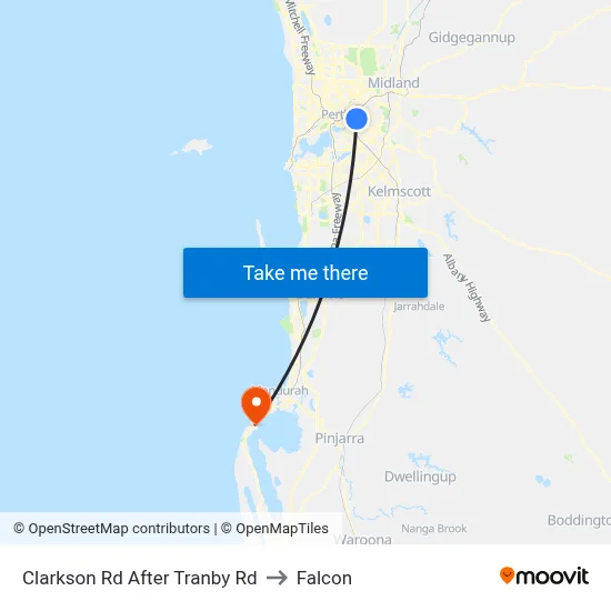 Clarkson Rd After Tranby Rd to Falcon map