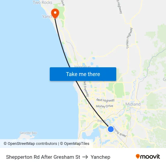 Shepperton Rd After Gresham St to Yanchep map