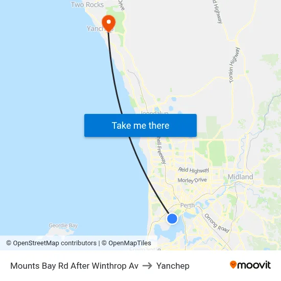Mounts Bay Rd After Winthrop Av to Yanchep map