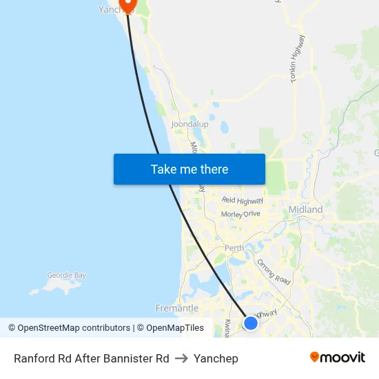Ranford Rd After Bannister Rd to Yanchep map