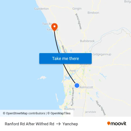 Ranford Rd After Wilfred Rd to Yanchep map