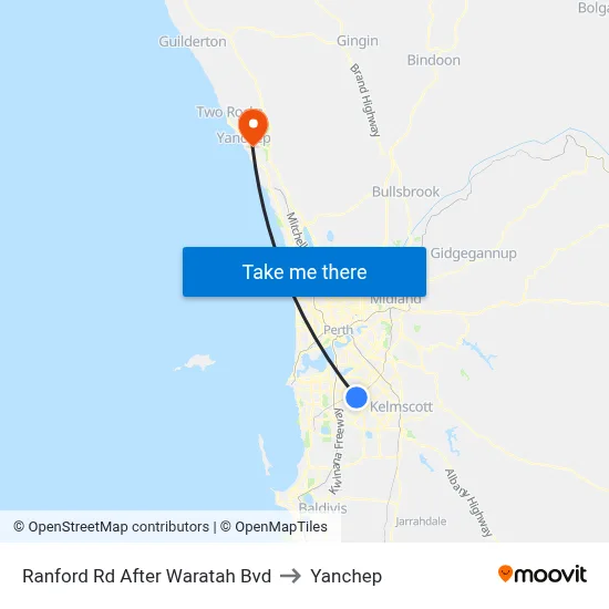 Ranford Rd After Waratah Bvd to Yanchep map