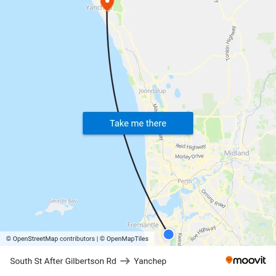 South St After Gilbertson Rd to Yanchep map