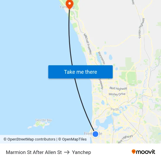 Marmion St After Allen St to Yanchep map