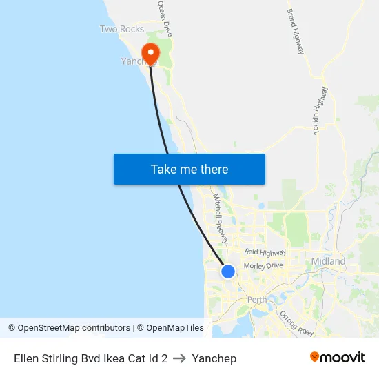 Ellen Stirling Bvd Ikea Cat Id 2 to Yanchep map