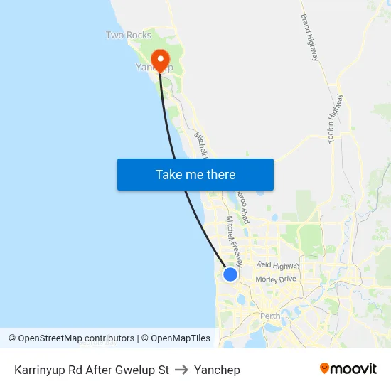 Karrinyup Rd After Gwelup St to Yanchep map