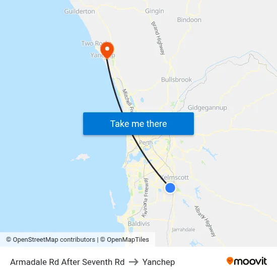 Armadale Rd After Seventh Rd to Yanchep map