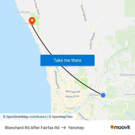 Blanchard Rd After Fairfax Rd to Yanchep map
