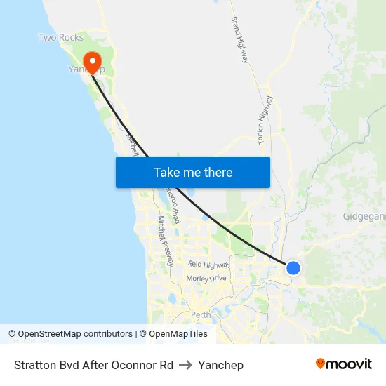 Stratton Bvd After Oconnor Rd to Yanchep map