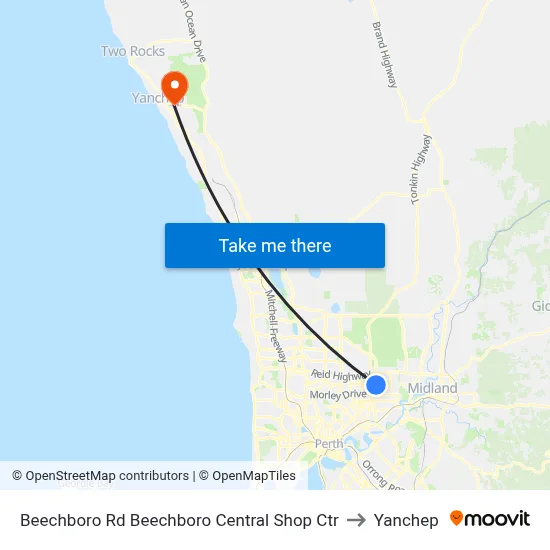 Beechboro Rd Beechboro Central Shop Ctr to Yanchep map