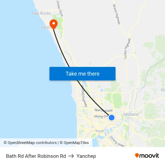 Bath Rd After Robinson Rd to Yanchep map