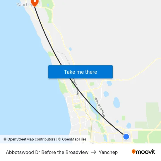 Abbotswood Dr Before the Broadview to Yanchep map