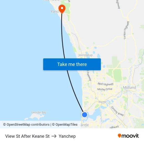 View St After Keane St to Yanchep map
