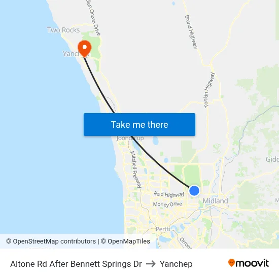 Altone Rd After Bennett Springs Dr to Yanchep map