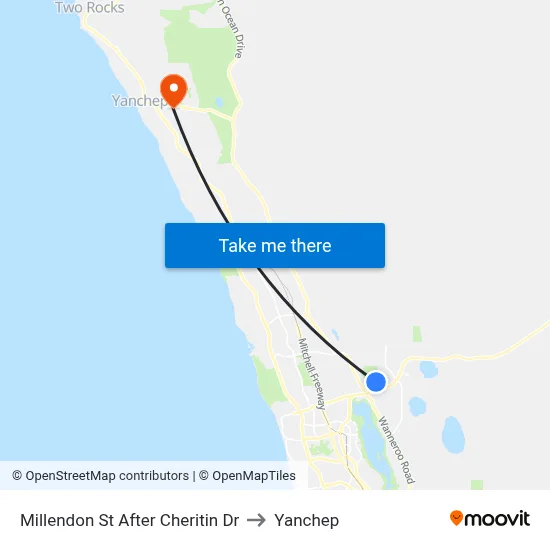 Millendon St After Cheritin Dr to Yanchep map