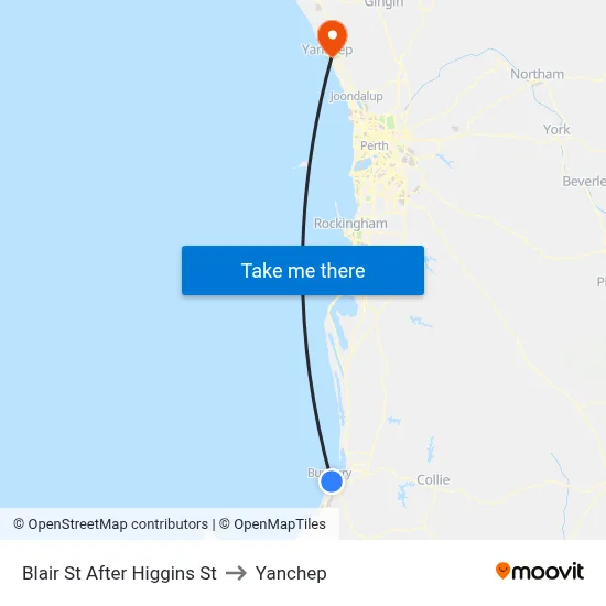 Blair St After Higgins St to Yanchep map