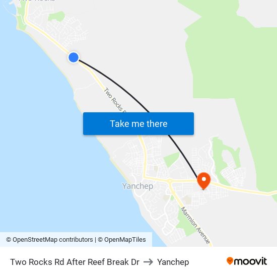 Two Rocks Rd After Reef Break Dr to Yanchep map