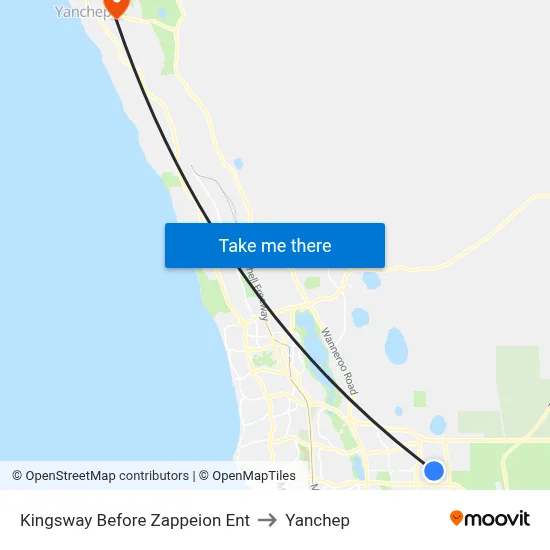 Kingsway  Before Zappeion Ent to Yanchep map