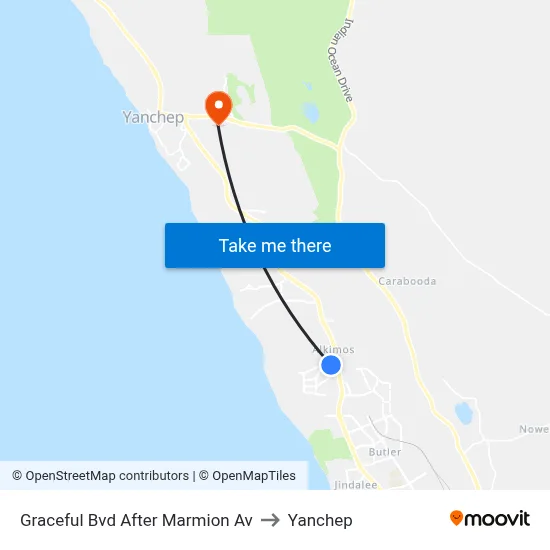 Graceful Bvd After Marmion Av to Yanchep map