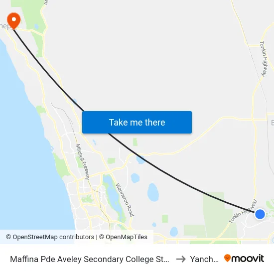 Maffina Pde Aveley Secondary College Stand 3 to Yanchep map