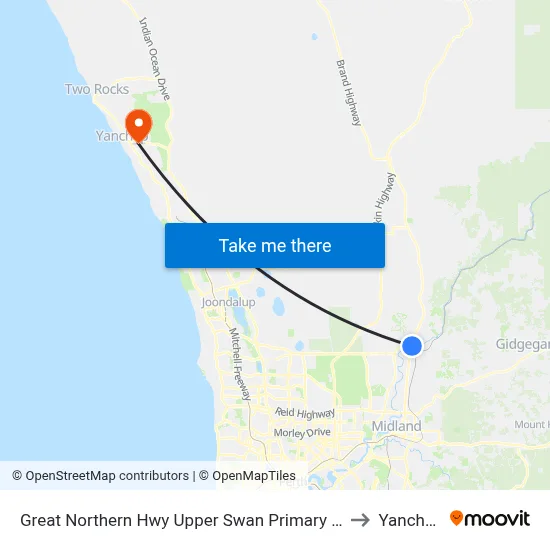 Great Northern Hwy Upper Swan Primary S1 to Yanchep map