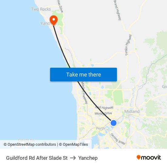Guildford Rd After Slade St to Yanchep map