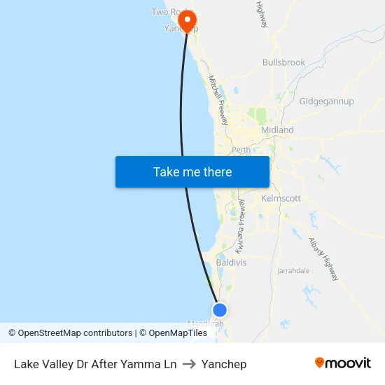 Lake Valley Dr After Yamma Ln to Yanchep map