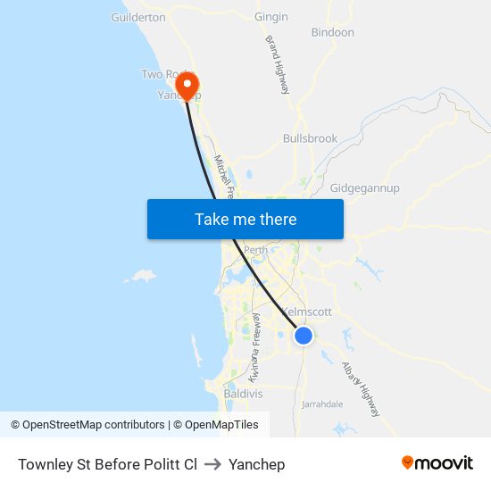Townley St Before Politt Cl to Yanchep map