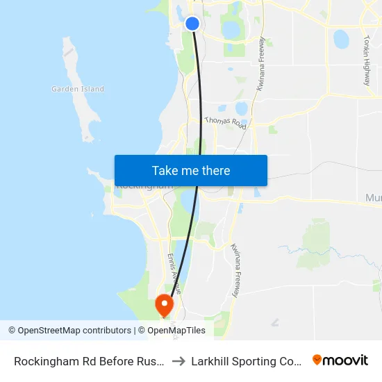 Rockingham Rd Before Russell Rd to Larkhill Sporting Complex map