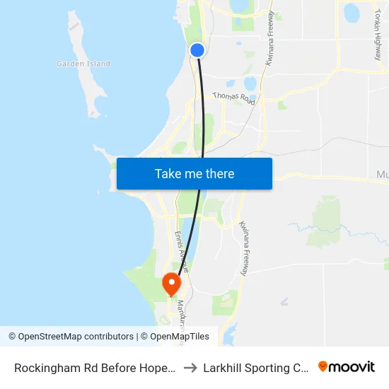 Rockingham Rd Before Hope Valley Rd to Larkhill Sporting Complex map