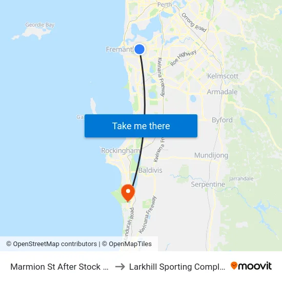 Marmion St After Stock Rd to Larkhill Sporting Complex map