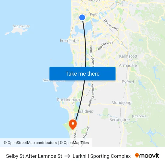 Selby St After Lemnos St to Larkhill Sporting Complex map