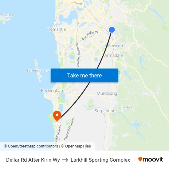 Dellar Rd After Kirin Wy to Larkhill Sporting Complex map