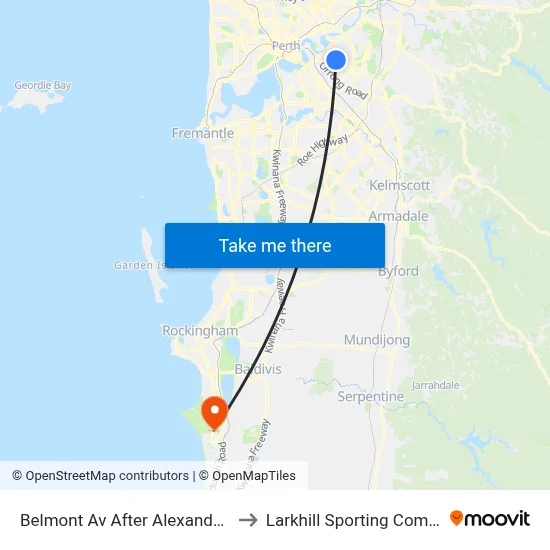 Belmont Av After Alexander Rd to Larkhill Sporting Complex map