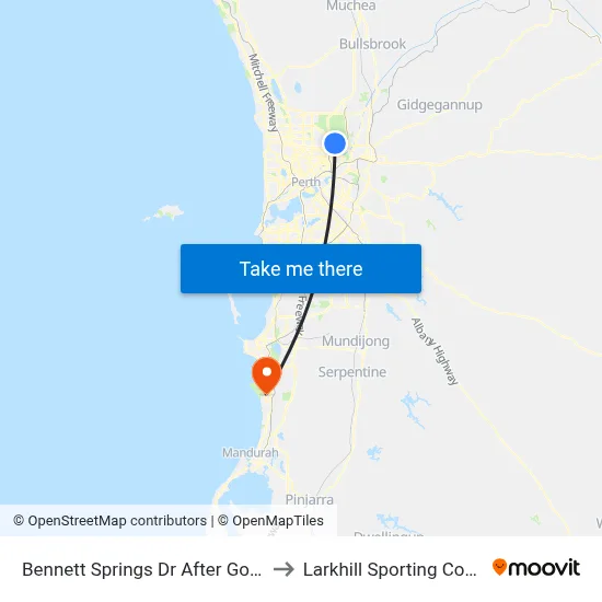Bennett Springs Dr After Goa Vista to Larkhill Sporting Complex map
