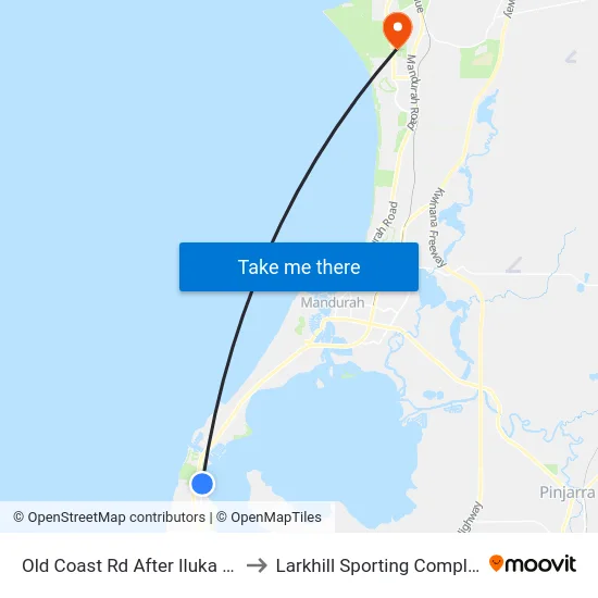 Old Coast Rd After Iluka Rd to Larkhill Sporting Complex map