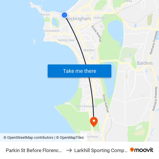 Parkin St Before Florence St to Larkhill Sporting Complex map