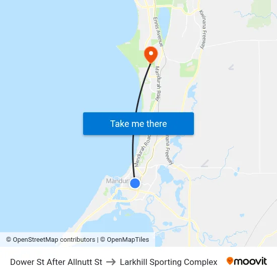 Dower St After Allnutt St to Larkhill Sporting Complex map