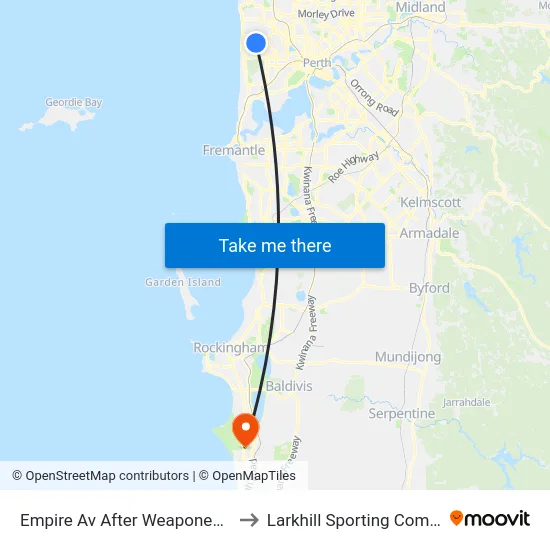 Empire Av After Weaponess Rd to Larkhill Sporting Complex map